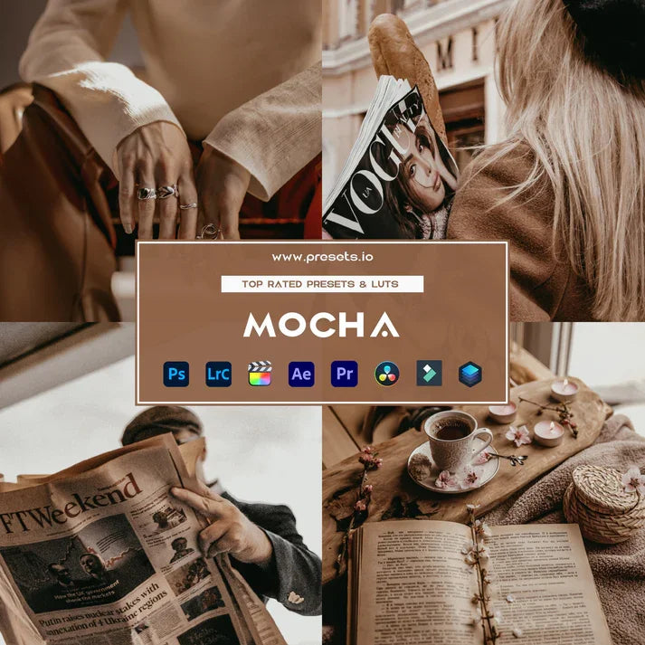 Mocha — Warm Coffee-Toned Presets & LUTs