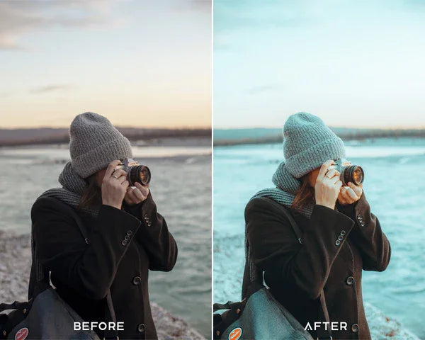 Moody Blue Preset & LUTs Collection – Cool Cinematic Tones for Travel & Landscapes