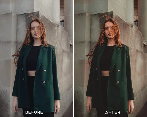 Moody Brunette Preset & LUTs Collection – Warm & Dramatic Tones