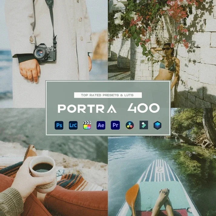 Portra 400 Preset & LUTs Collection – Vintage Portrait Aesthetic