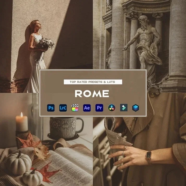 Rome Preset & LUTs Collection (Vintage Retro Aesthetics)
