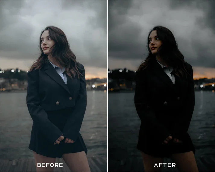 Film Noir Preset & LUTs Collection – Vintage Cinematic Looks
