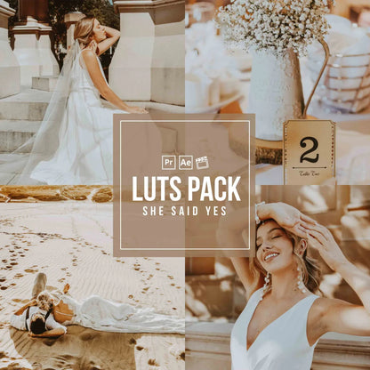 She Said Yes – Golden Hour Video LUTs (Mobile & Desktop)