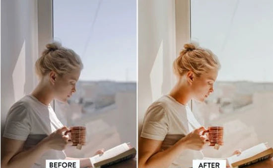 Golden Hour – 10 Mobile & Desktop Lightroom Presets | Warm Natural Light & Sunset Glow
